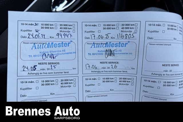 Nissan Qashqai Meget pen, krok , servicehistorikk