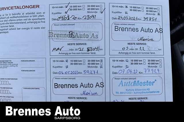 Nissan Qashqai Meget pen, krok , servicehistorikk